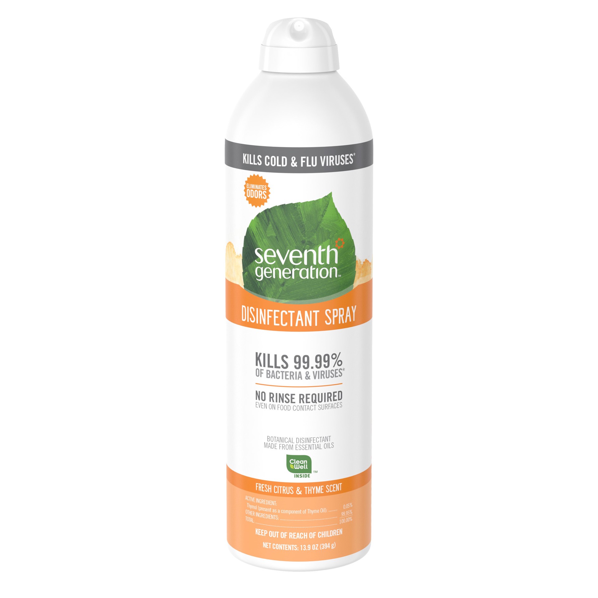 slide 4 of 4, Seventh Generation Disinfecting Spray Fresh Citrus and Thyme, 13.9 oz, 13.9 oz