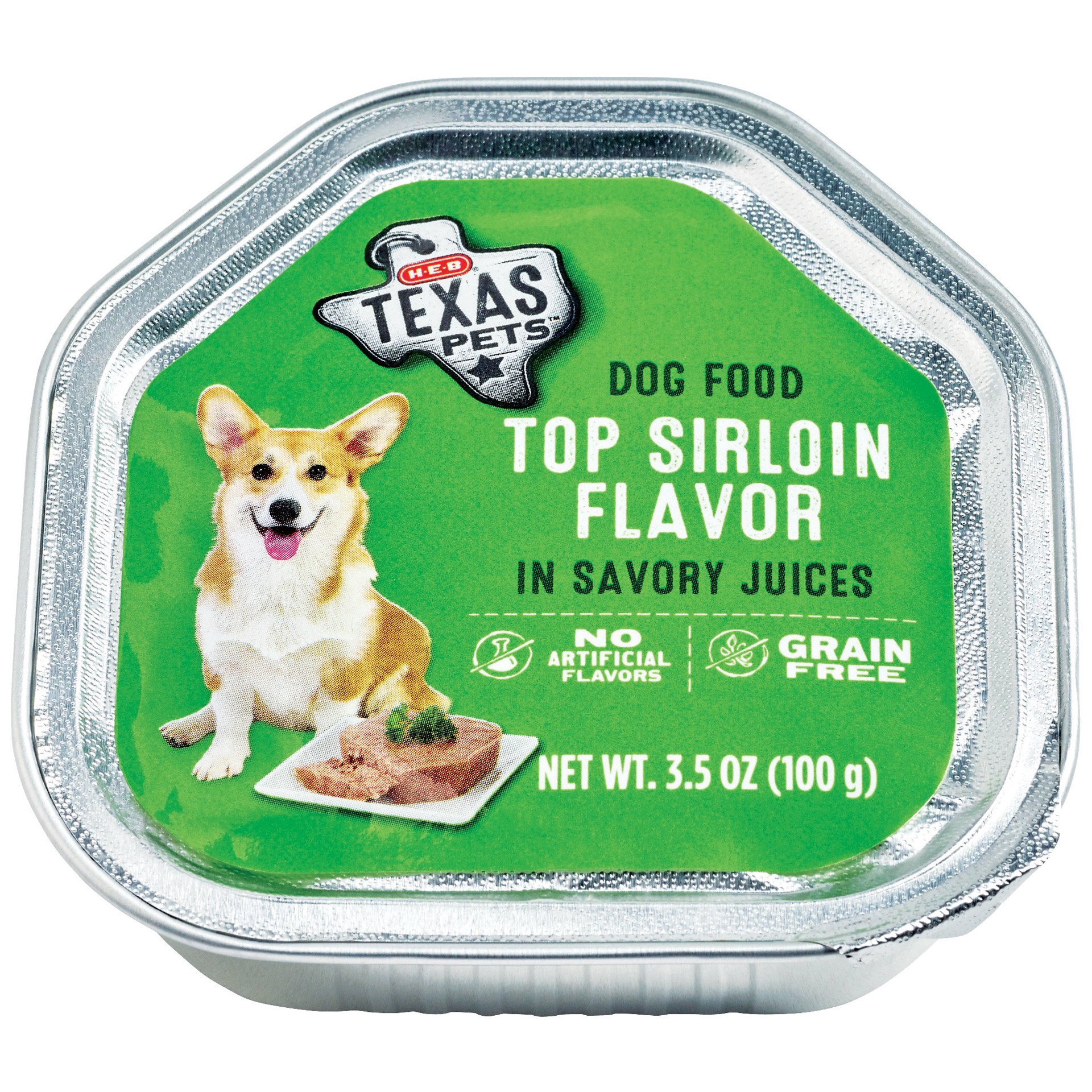 slide 1 of 1, H-E-B Texas Pets Top Sirloin Flavor in Savory Juices Wet Dog Food, 3.5 oz