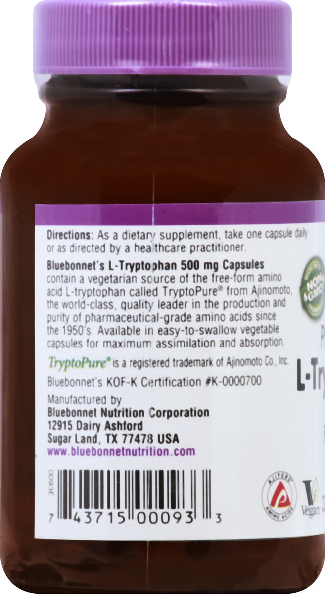 slide 2 of 10, Bluebonnet Nutrition L-Tryptophan 30 ea, 1 ct