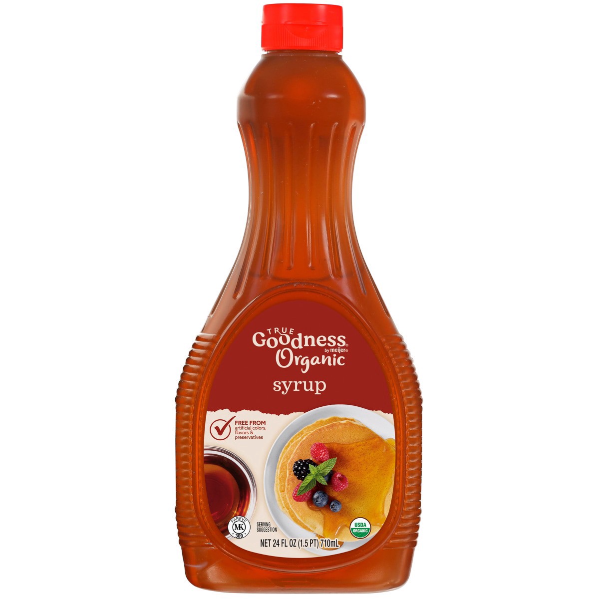 slide 1 of 5, True Goodness Organic Pancake & Waffle Syrup, 24 oz