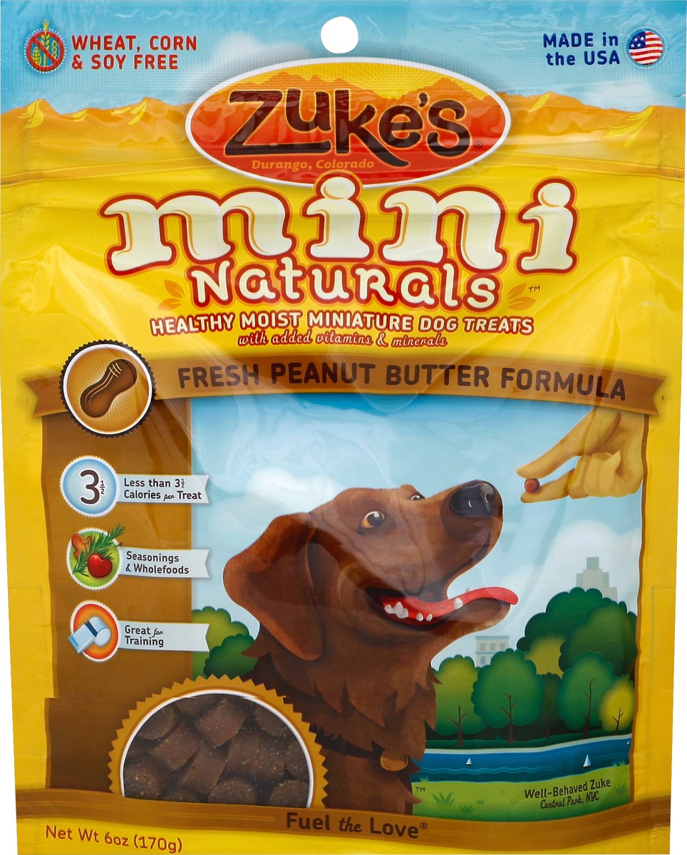 slide 2 of 2, ZUKES Zuke's Mini Naturals Dog Training Treats Peanut Butter and Oats Recipe, Soft Dog Treats - 6 oz Bag, 6 oz