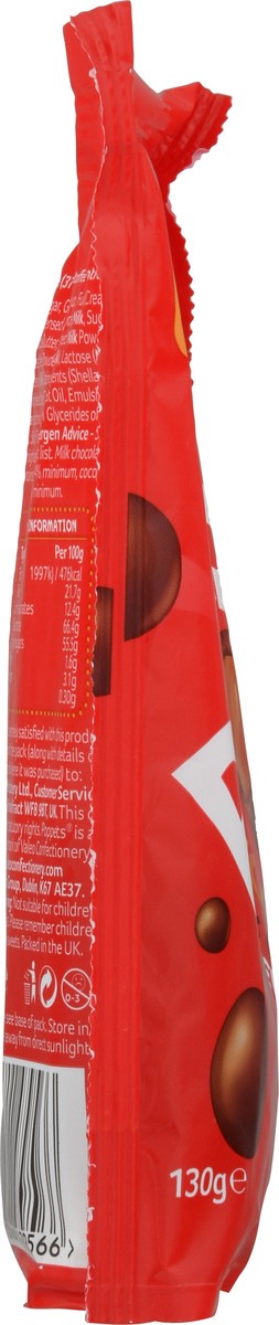 slide 9 of 13, Poppets! Milk Choc Coated Chewy Toffee 130 g, 130 g