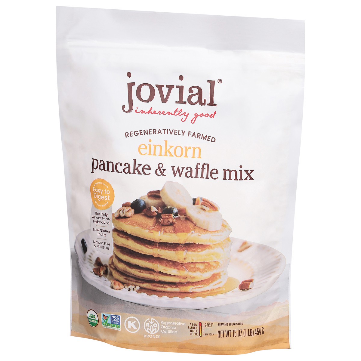 slide 3 of 4, Jovial Einkorn Pancake & Waffle Mix 16 oz, 16 oz