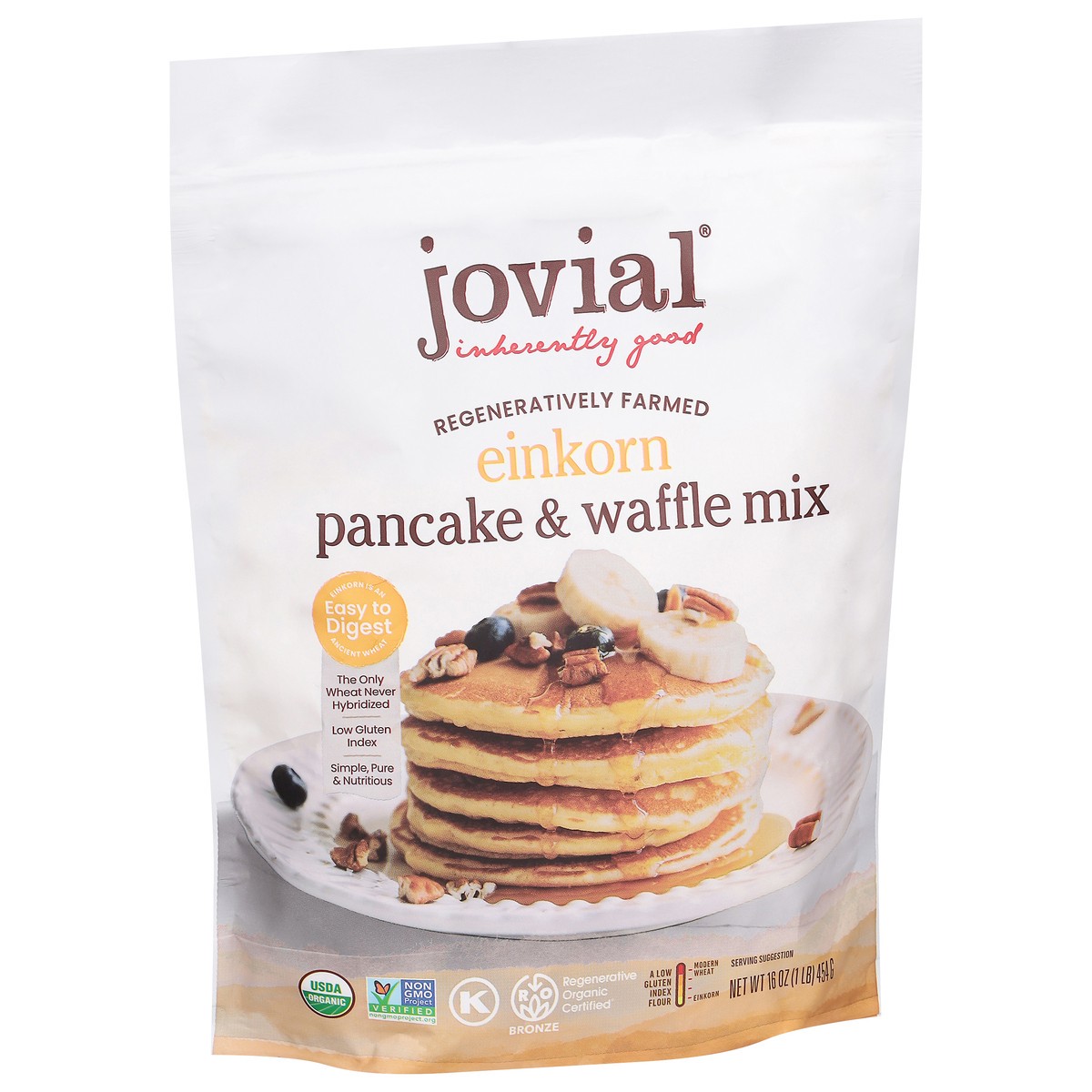 slide 4 of 4, Jovial Einkorn Pancake & Waffle Mix 16 oz, 16 oz