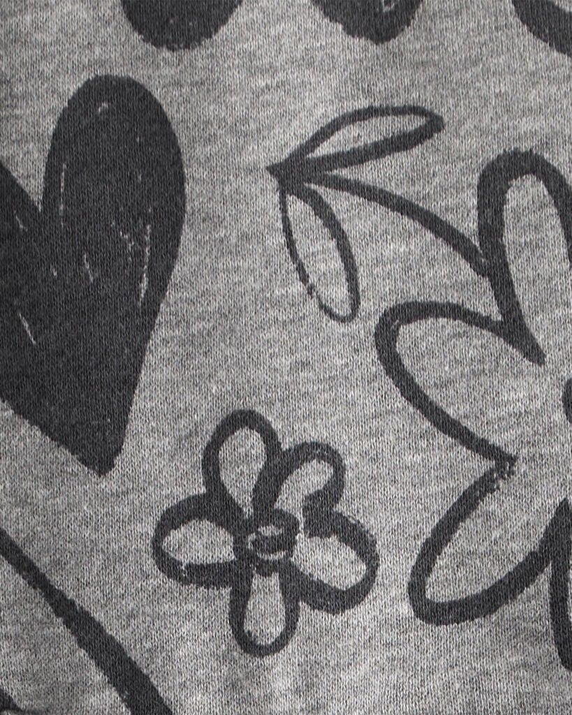 slide 3 of 3, Carter's Baby Girl DayDream Fleece Heart Knit Dress - Grey Grey 18M, 1 ct