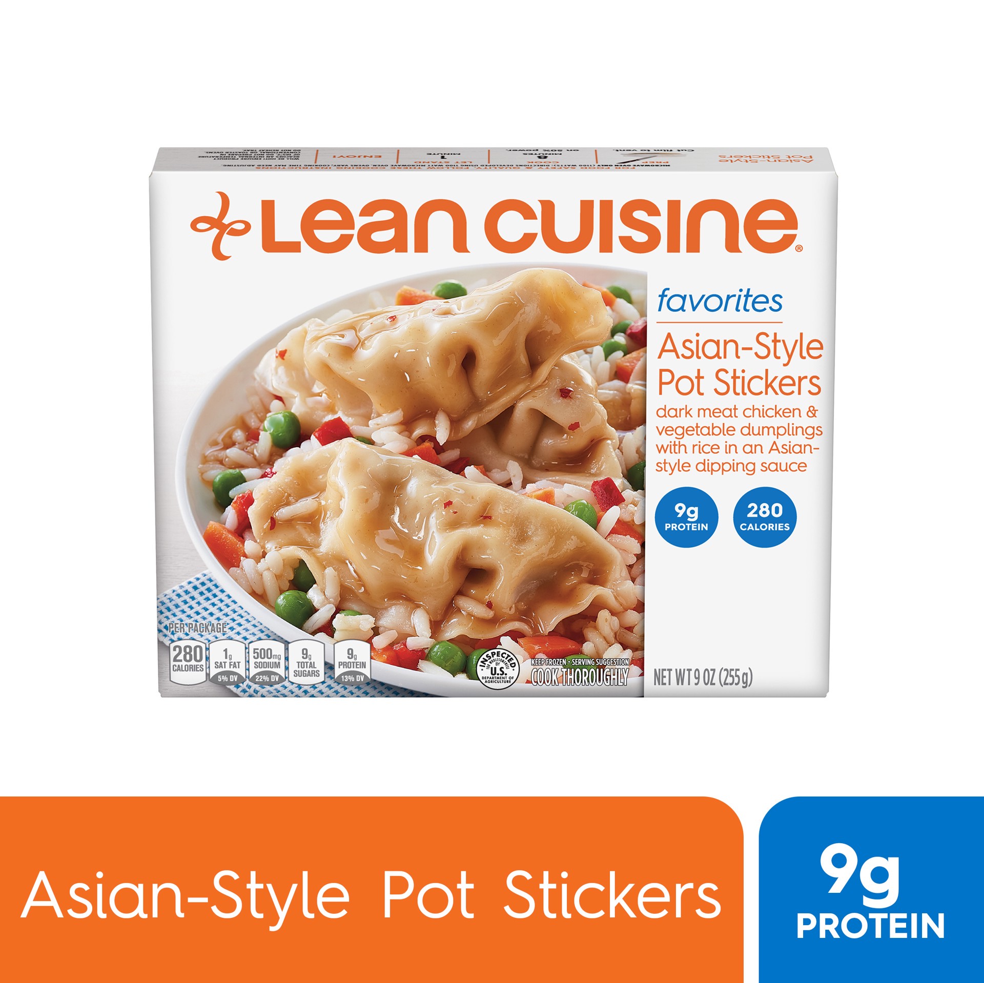 slide 1 of 9, Lean Cuisine Asian-Style Pot Stickers, 9 oz