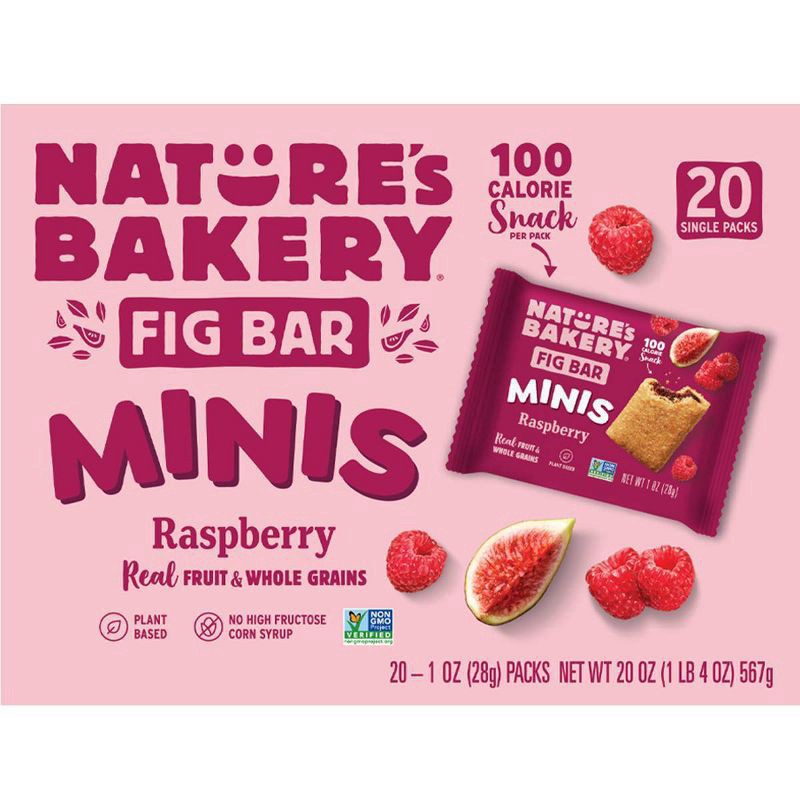 slide 1 of 3, Nature's Bakery Raspberry Fig Bar Minis - 20oz/20ct, 20 ct; 20 oz