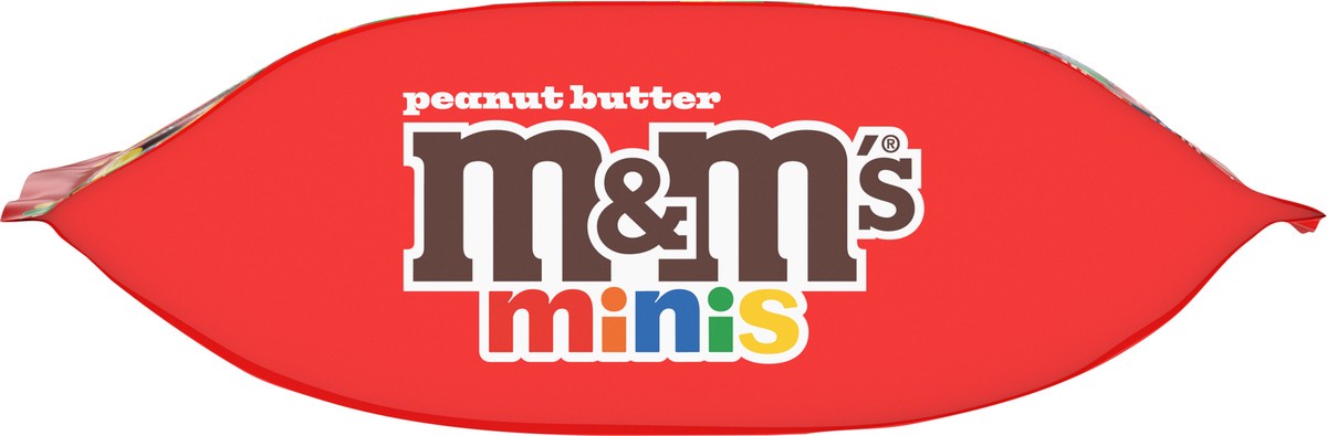 slide 3 of 12, M&M's MINIS Peanut Butter Milk Chocolate Snacks, Candy Bulk, Sharing Size 8.6 Oz Resealable Bag, 8.60 oz