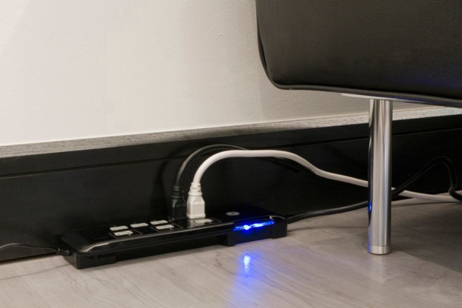 slide 4 of 5, GE Ultra Pro 8 Outlet Surge Protector, 2160 Joules Cord, With USB Charing Dock (2.1A) - Black, 4 ft