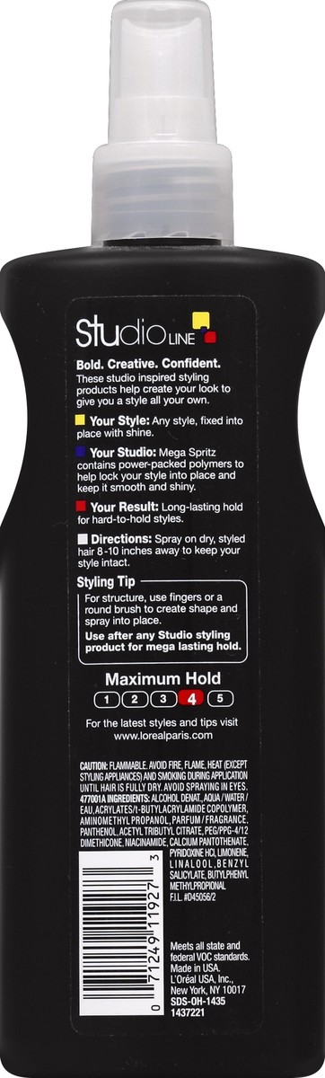 slide 3 of 3, L'Oréal Studio Extreme Hold Mega Sportz Hairspray, 8.5 fl oz