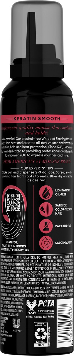 slide 9 of 12, TRESemmé Whipped Shaping Mousse Keratin Smooth 7 fl oz, 7 oz