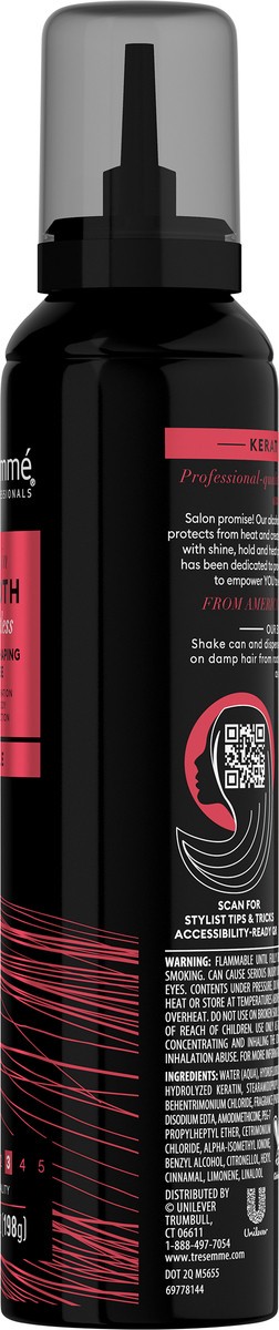 slide 2 of 12, TRESemmé Whipped Shaping Mousse Keratin Smooth 7 fl oz, 7 oz