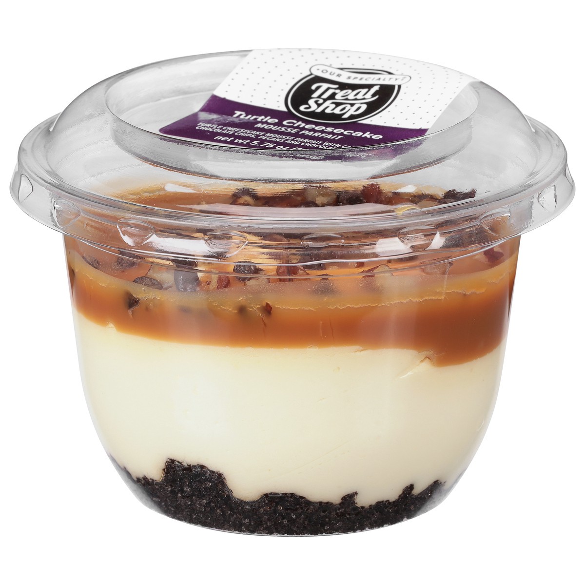 slide 2 of 14, Our Specialty Treat Shop Turtle Cheesecake Mousse Parfait 5.75 oz, 5.75 oz