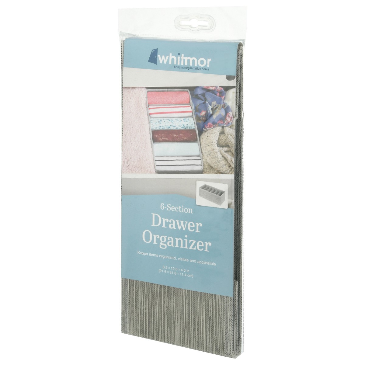 slide 2 of 10, Whitmor 6-Section Drawer Organizer, 1 ct