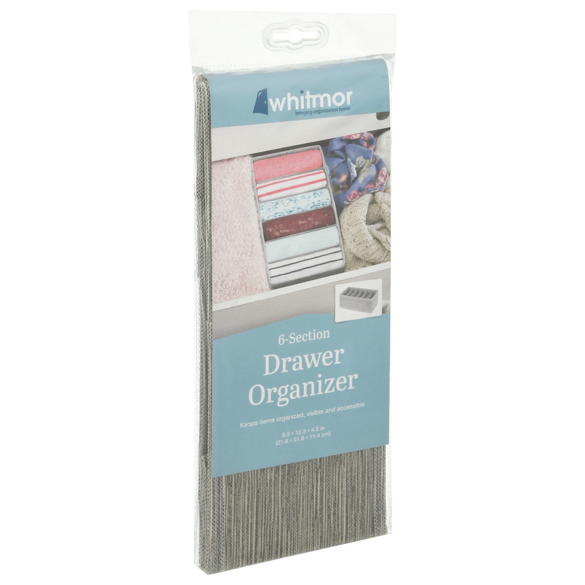 slide 5 of 10, Whitmor 6-Section Drawer Organizer, 1 ct