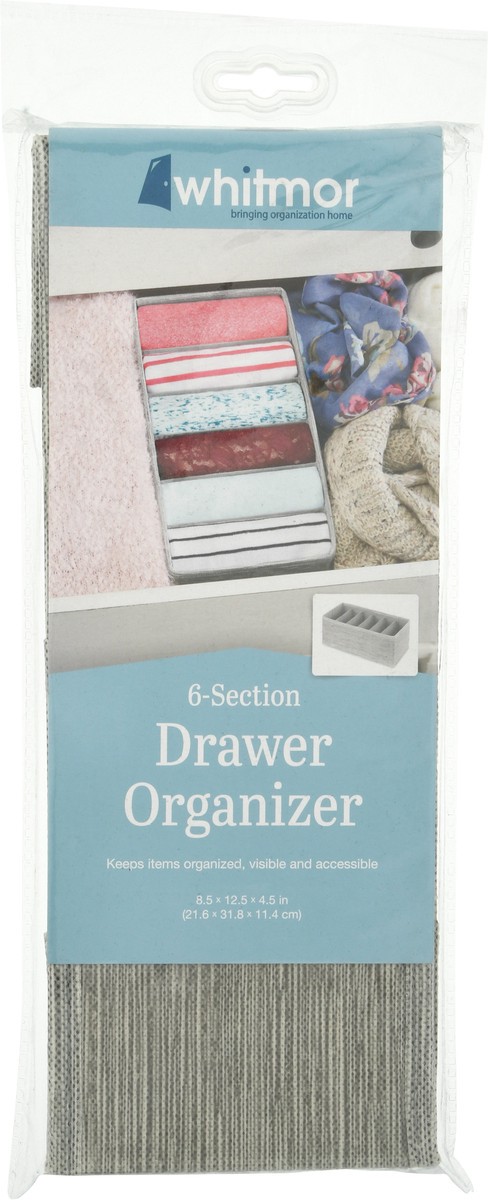 slide 7 of 10, Whitmor 6-Section Drawer Organizer, 1 ct