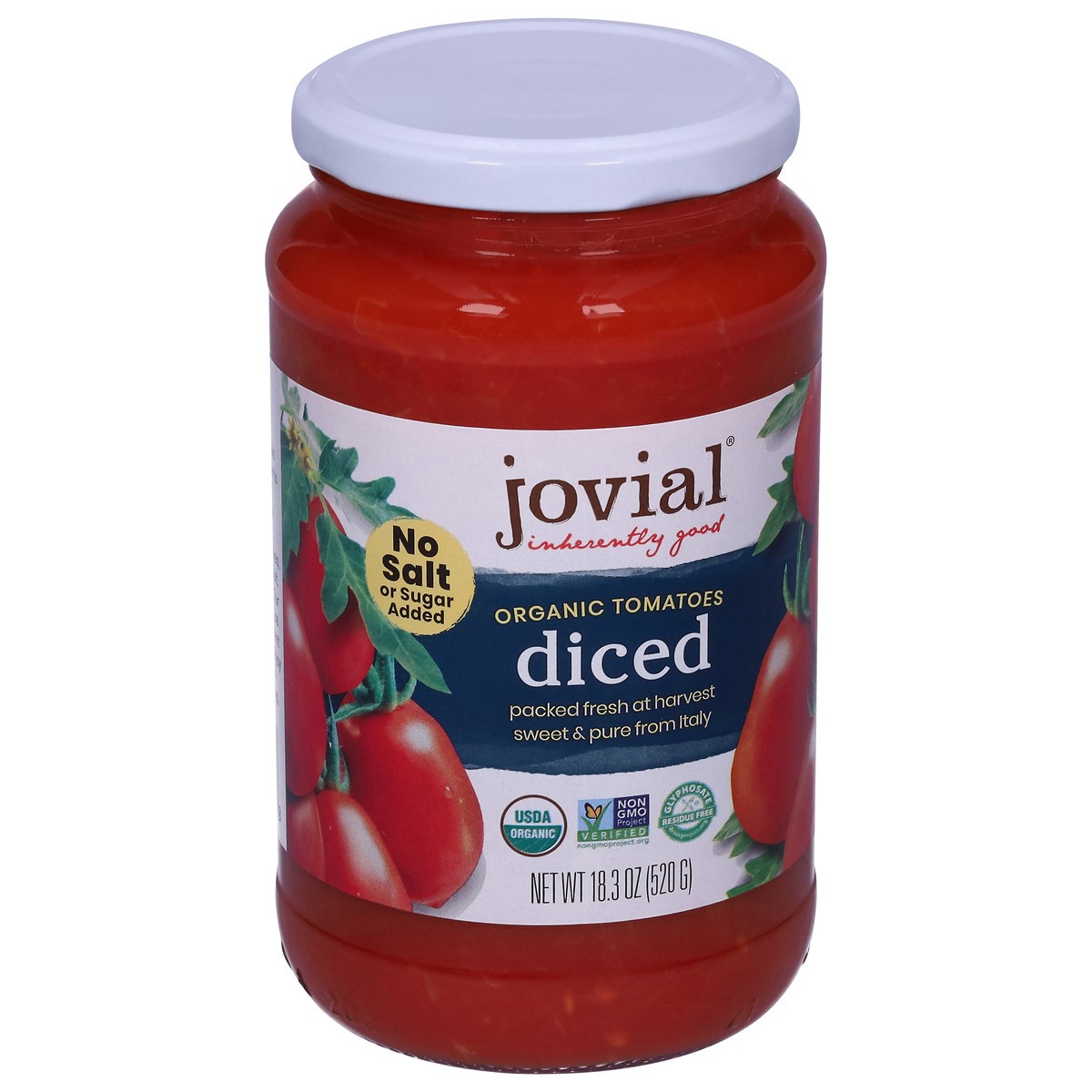 slide 5 of 9, Jovial Organic Diced Tomatoes 18.3 oz, 18.3 oz