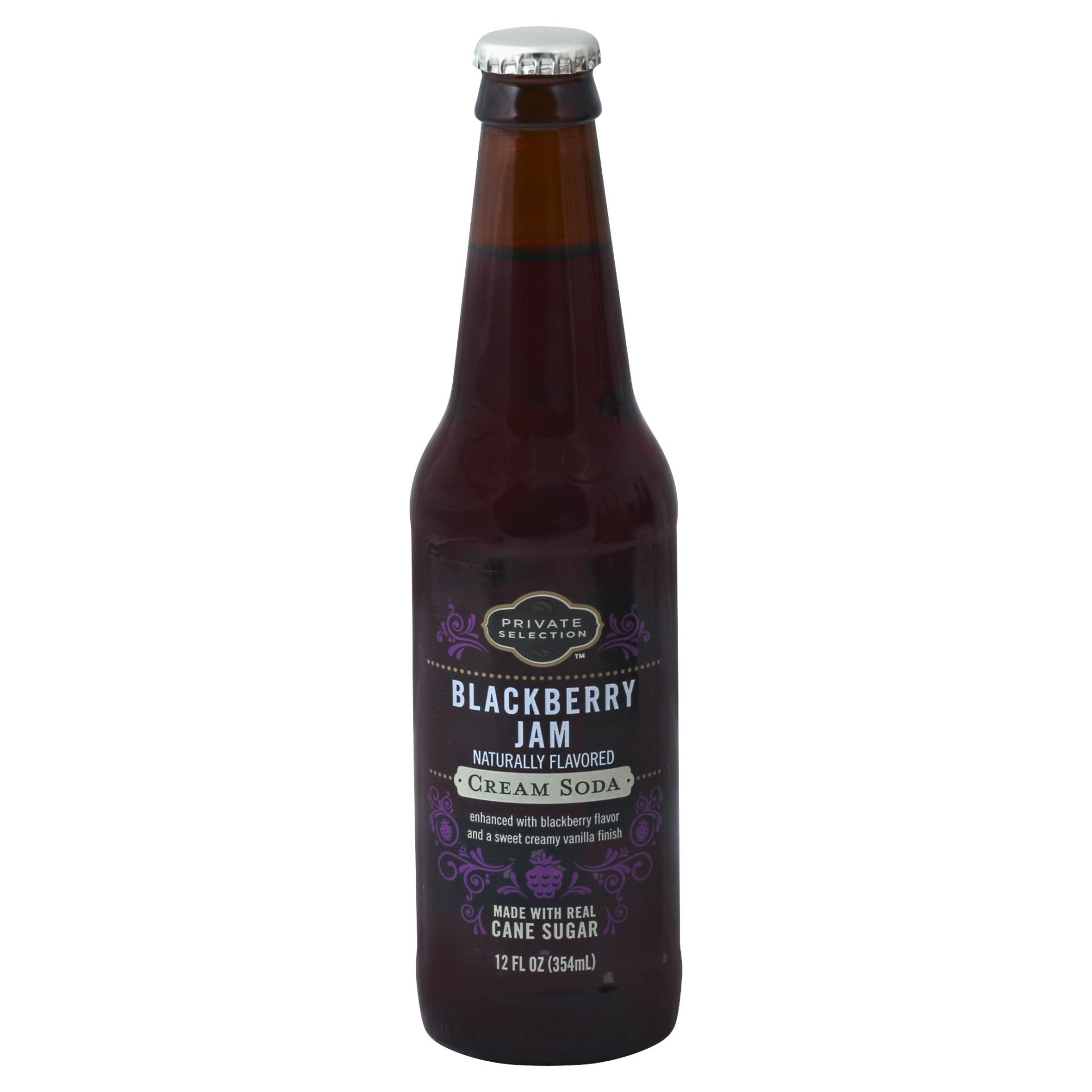 slide 1 of 1, Private Selection Blackberry Jam Cream Soda Made With Cane Sugar, 12 fl oz