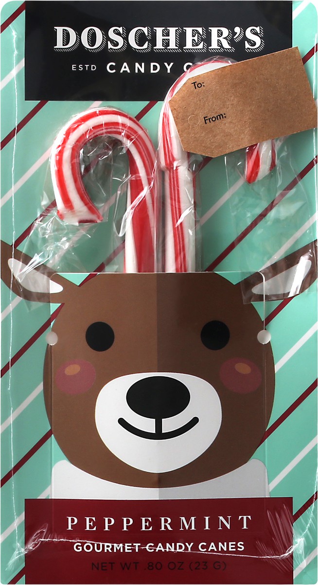 slide 5 of 8, Doscher's Doschers Reindeer Candy Cane In Sleeve, 0.8 oz