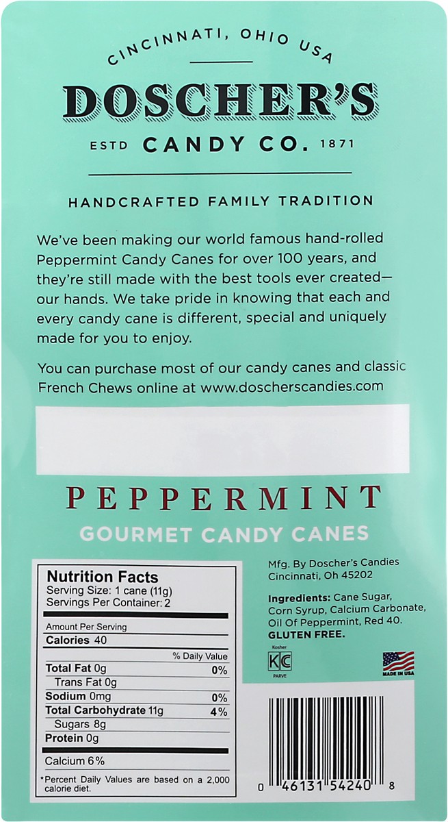 slide 7 of 8, Doscher's Doschers Reindeer Candy Cane In Sleeve, 0.8 oz