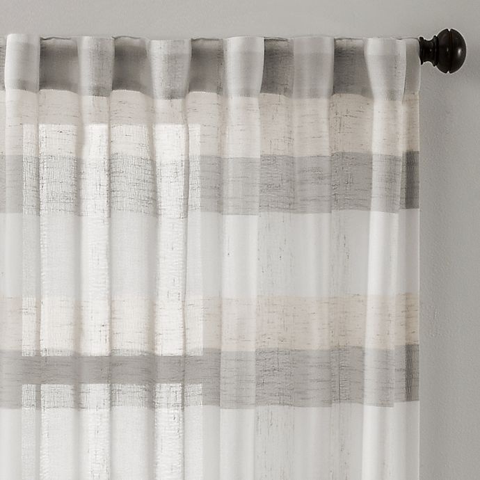 slide 2 of 2, Colordrift Oakwood Rod Pocket/Back Tab Light Filtering Window Curtain Panel - Natural, 108 in