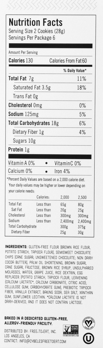 slide 9 of 13, Free To Eat Soft-Baked Chocolate Chip Cookies 6 oz, 6 oz