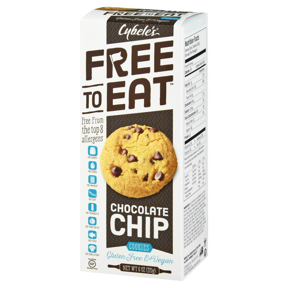 slide 7 of 13, Free To Eat Soft-Baked Chocolate Chip Cookies 6 oz, 6 oz