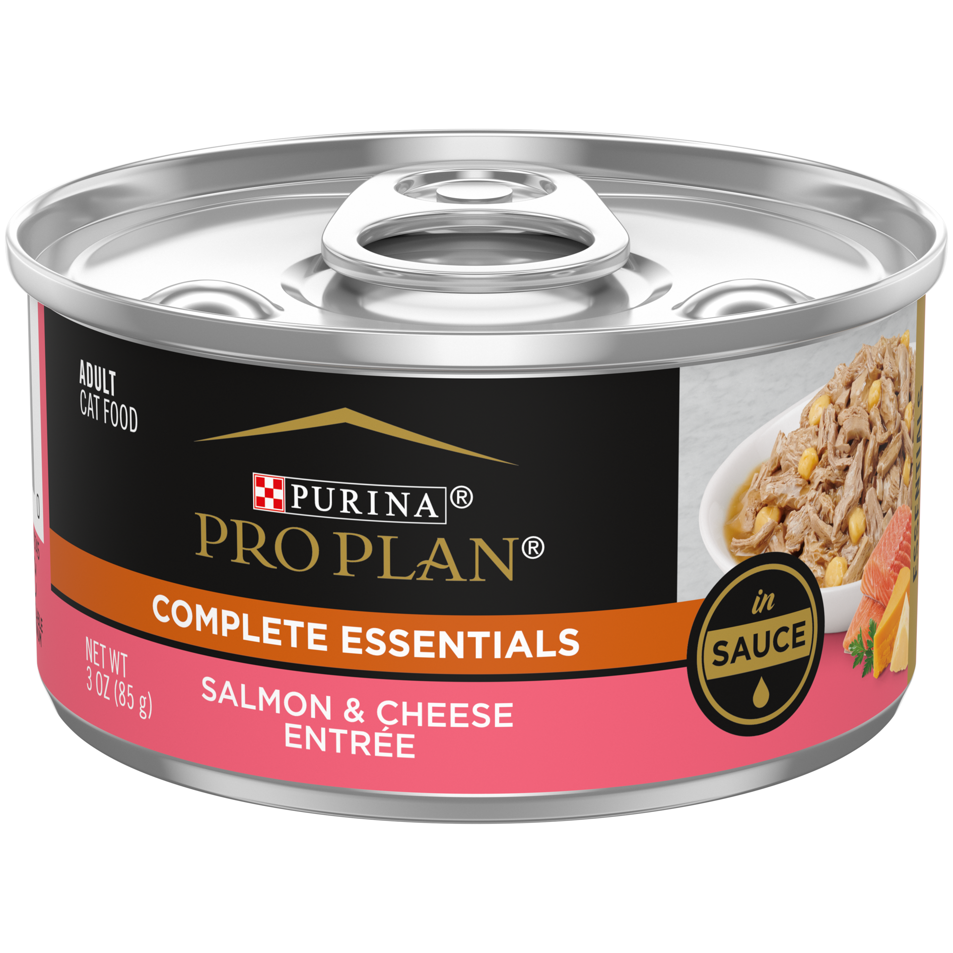 slide 1 of 2, Pro Plan Purina Pro Plan High Protein Wet Cat Food in Gravy, Salmon and Cheese Entree in Sauce, 3 oz