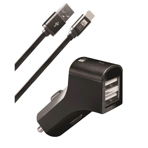 slide 1 of 1, Case Logic Dual Car Charger- Type-C Car USB, car