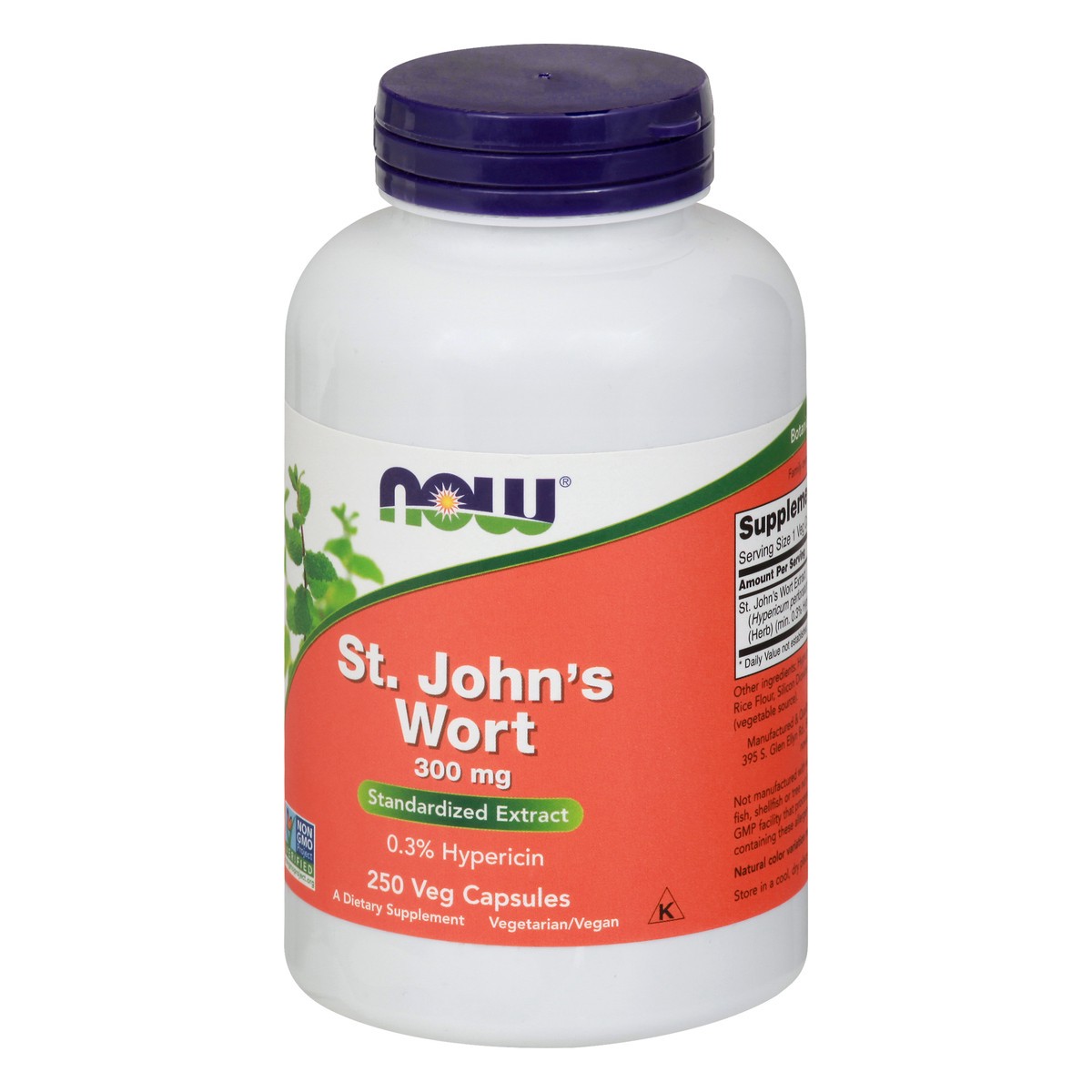 slide 8 of 9, NOW St. John's Wort 300 mg - 250 Veg Capsules, 250 ct