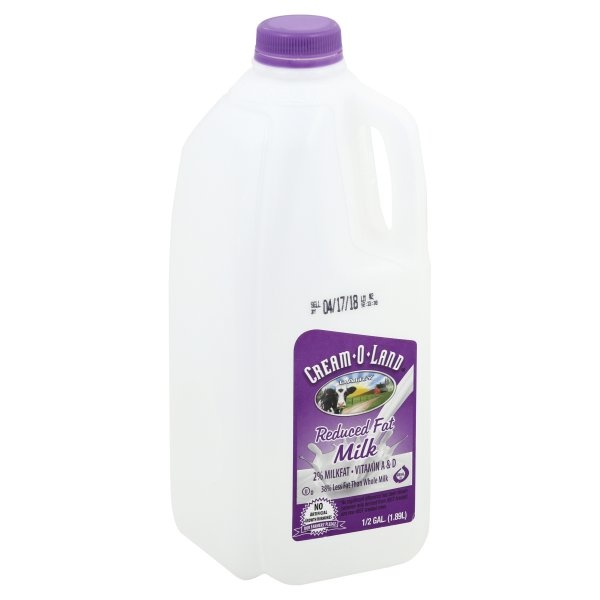 slide 1 of 6, Cream-O-Land Milk, Reduced Fat, 2% Milkfat, 64 fl oz