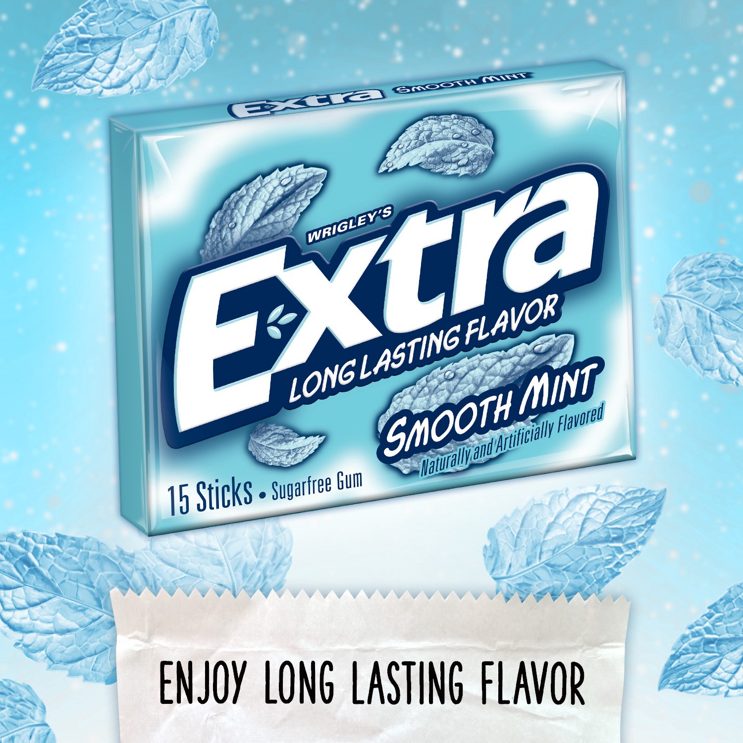 slide 4 of 8, EXTRA Smooth Mint Sugar Free Chewing Gum Slim Packs , 10 Ct Bulk Pack, 10 ct