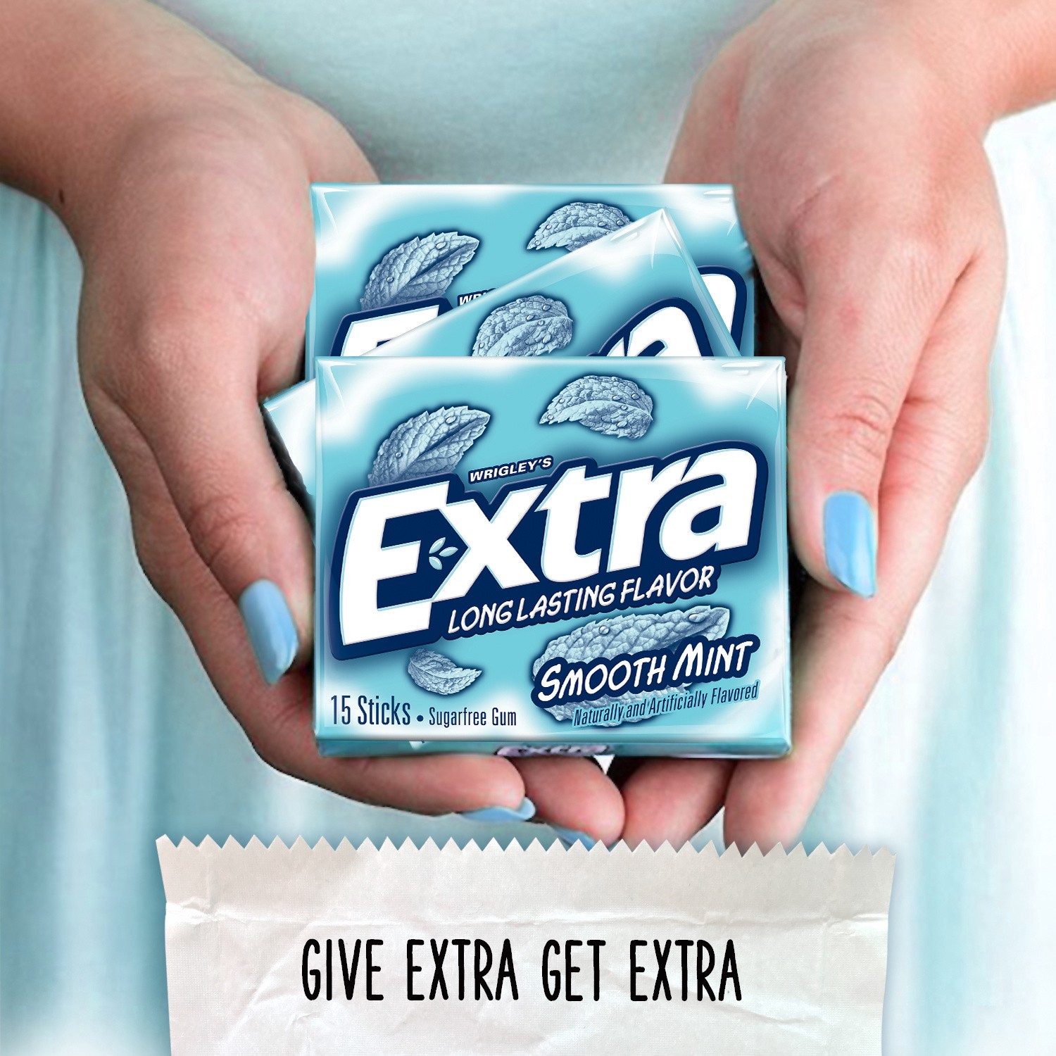 slide 6 of 8, EXTRA Smooth Mint Sugar Free Chewing Gum Slim Packs , 10 Ct Bulk Pack, 10 ct