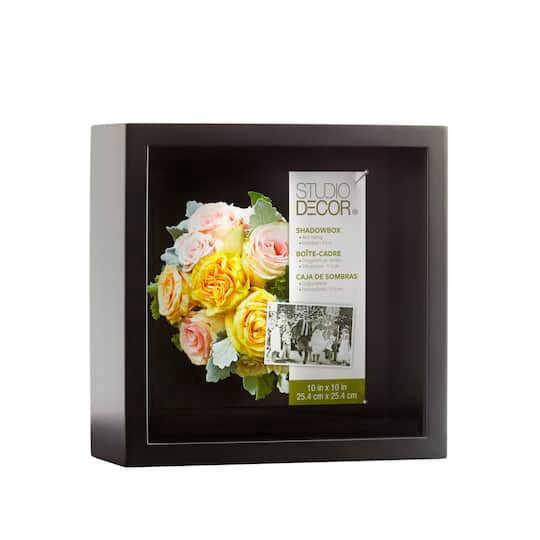 slide 1 of 2, 10" X 10" Black Extra Deep Shadow Box By Studio Decor, 10 in x 10 in