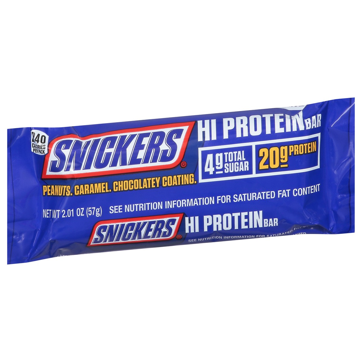 slide 7 of 9, SNICKERS Peanut & Caramel Hi Protein Bar, 2.01 oz, 2.01 oz