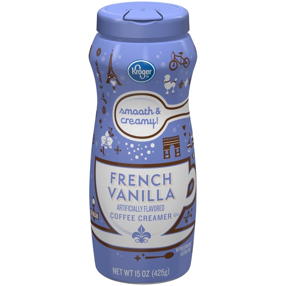 slide 1 of 1, Kroger French Vanilla Non-Dairy Creamer, 15 oz