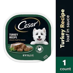Cesar Classic Loaf In Sauce Turkey Recipe Soft Wet Dog Food - 3.5 Oz
