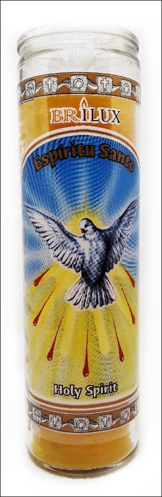 slide 1 of 1, Candles 8In Lbl Cndl Espiritu Santo, 1 ct