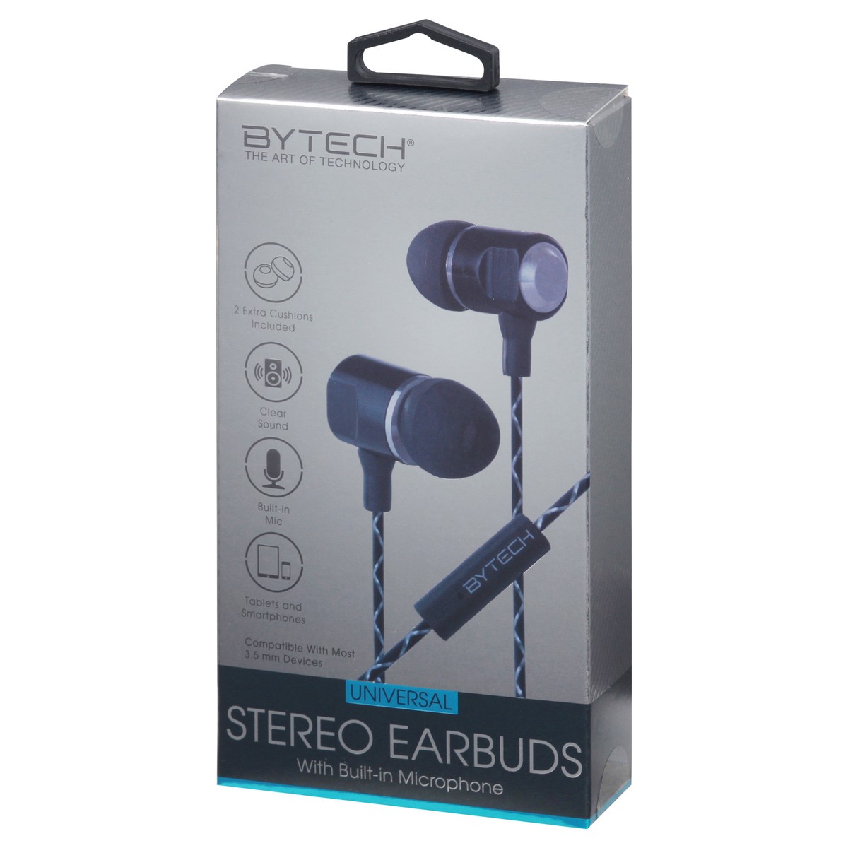 slide 4 of 9, Bytech Universal Stereo Earbuds 1 ea, 1 ct