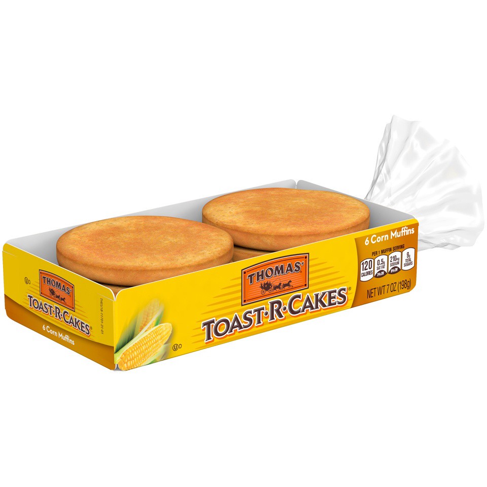 slide 8 of 9, Thomas' Toast-R-Cakes Corn Cakes, 6 count, 7 oz, 6 ct