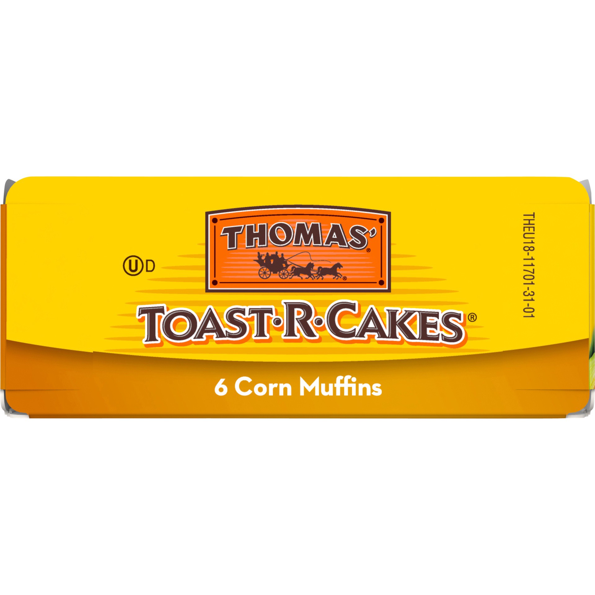 slide 2 of 9, Thomas' Toast-R-Cakes Corn Cakes, 6 count, 7 oz, 6 ct