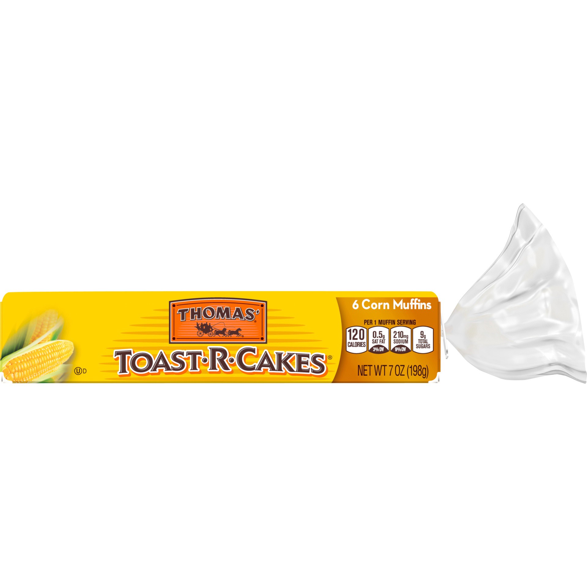 slide 7 of 9, Thomas' Toast-R-Cakes Corn Cakes, 6 count, 7 oz, 6 ct