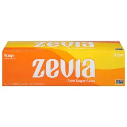 Zevia Zero Sugar Orange Soda - 12 ct
