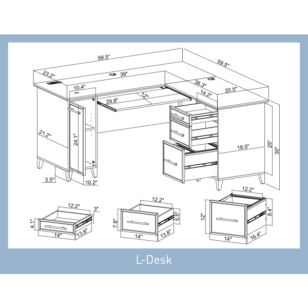 slide 2 of 10, Realspace Koru 60""W L-Shaped Corner Computer Desk With Integrated Power & Charging, Natural Oak, 1 ct