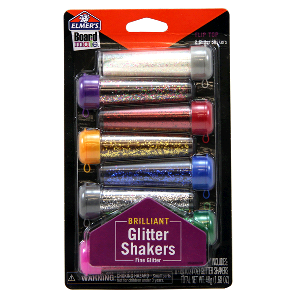 slide 1 of 1, Elmer's Board Mate Glitter Shakers, 8 ct