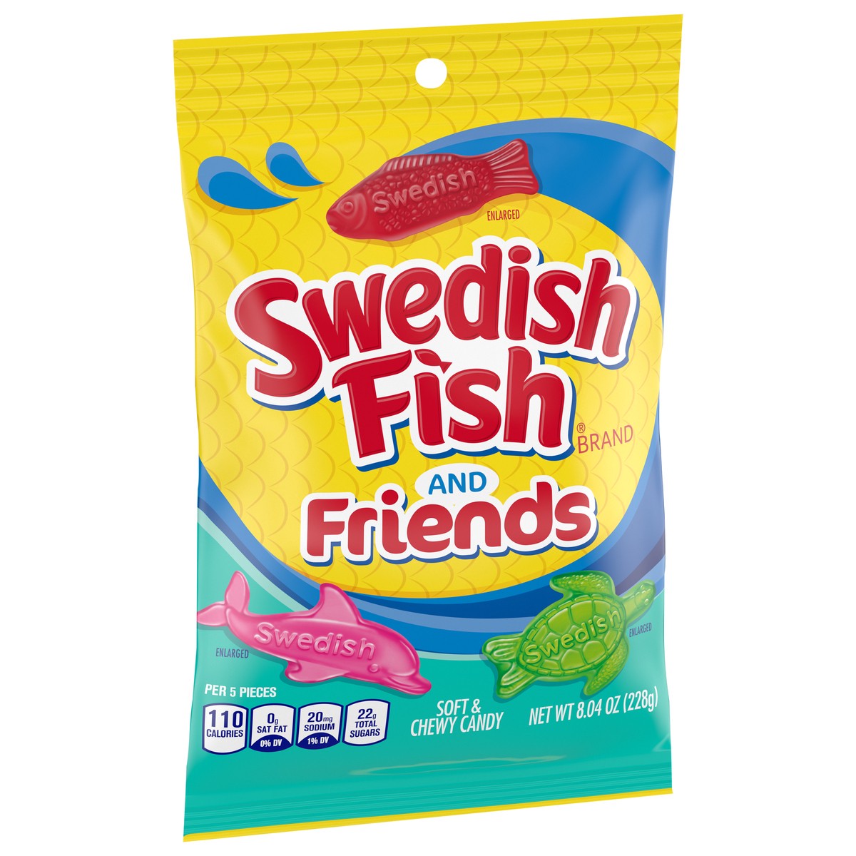 slide 9 of 9, Swedish Fish and Friends Soft & Chewy Candy 8.04 oz, 8.04 oz