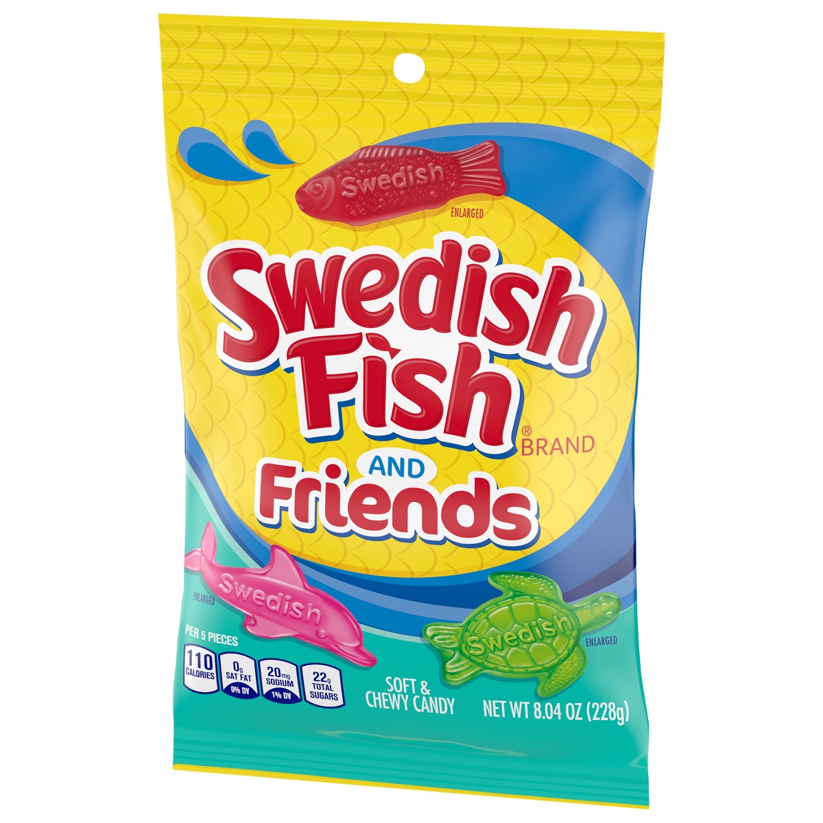 slide 8 of 9, Swedish Fish and Friends Soft & Chewy Candy 8.04 oz, 8.04 oz