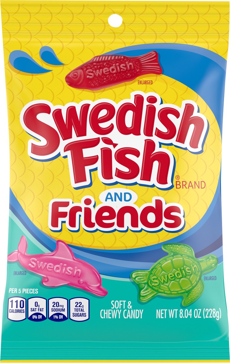 slide 6 of 9, Swedish Fish and Friends Soft & Chewy Candy 8.04 oz, 8.04 oz
