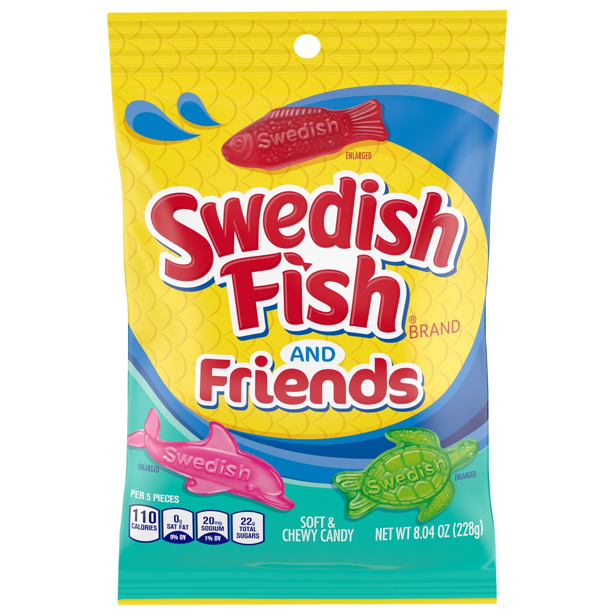 slide 1 of 9, Swedish Fish and Friends Soft & Chewy Candy 8.04 oz, 8.04 oz