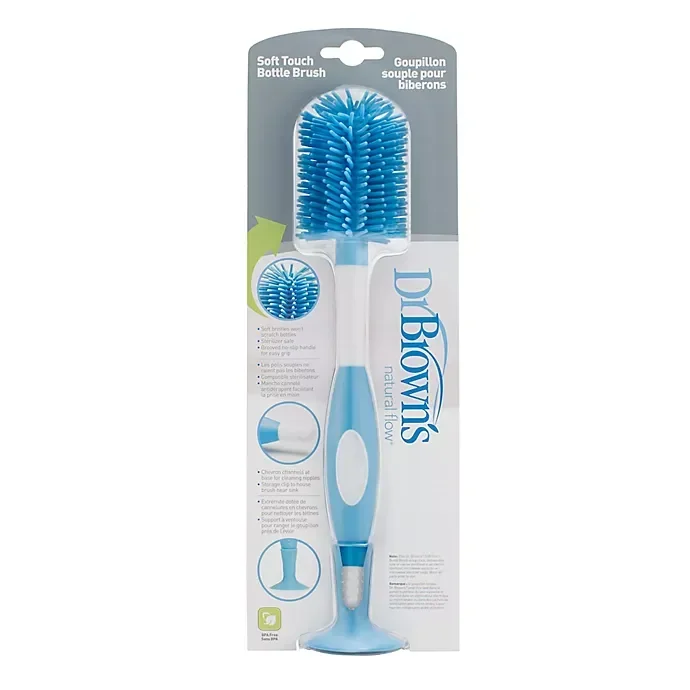 slide 2 of 2, Dr. Brown's Soft Touch Bottle Brush - Blue, 1 ct